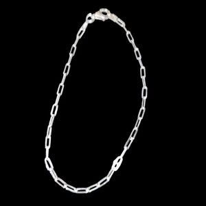 NWOT Sterling Silver Paperclip Bracelet Made in Italy 7"